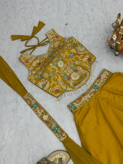 Designer blouse Plazzo & Dupatta pair