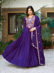 Creation is Launching New Festival Long Gown & Hevy Duptta PURPLE