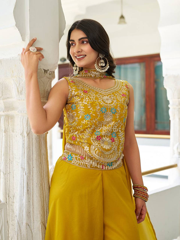 Designer blouse Plazzo & Dupatta pair