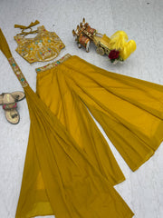 Designer blouse Plazzo & Dupatta pair