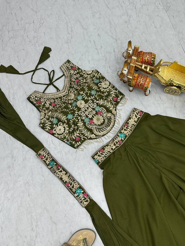 Designer blouse  Plazzo & Dupatta pair