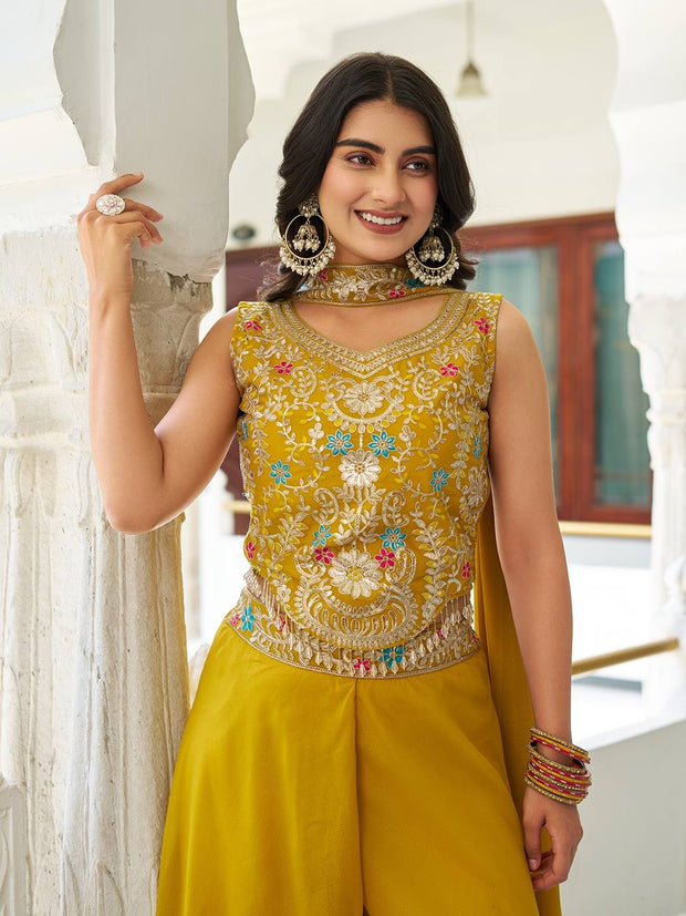 Designer blouse Plazzo & Dupatta pair