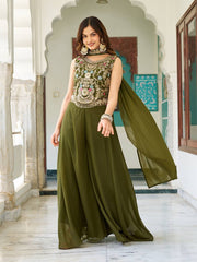 Designer blouse  Plazzo & Dupatta pair