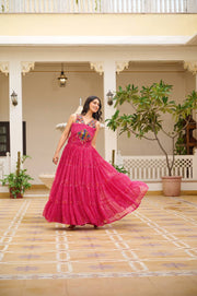 Launching Navratri Special Gamathi Work Gown