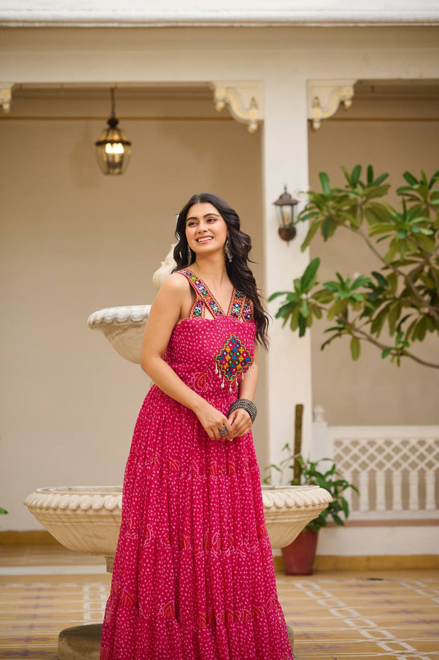 Launching Navratri Special Gamathi Work Gown