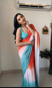 Stunning Inspired Ready To Wear Multi Color Saree