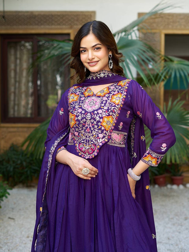 Creation is Launching New Festival Long Gown & Hevy Duptta PURPLE