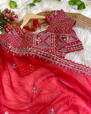 Pure soft fox georgette saree