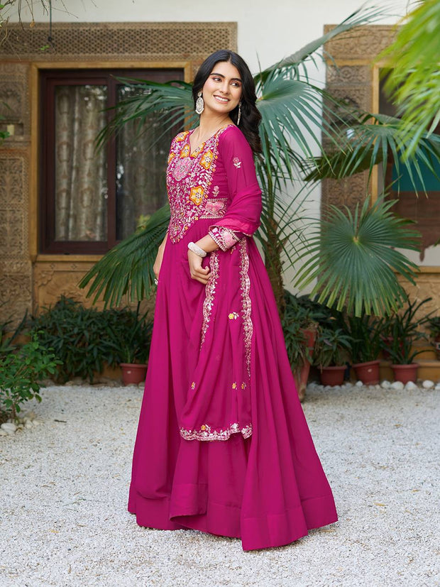 Launching New Festival Long Gown & Hevy Duptta PINK