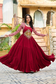 Embroidered Festival Wear Gown